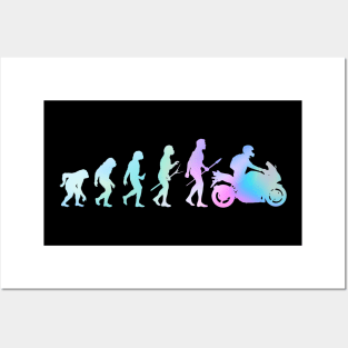 motorcycle evolution funny motorcycle gifts Posters and Art